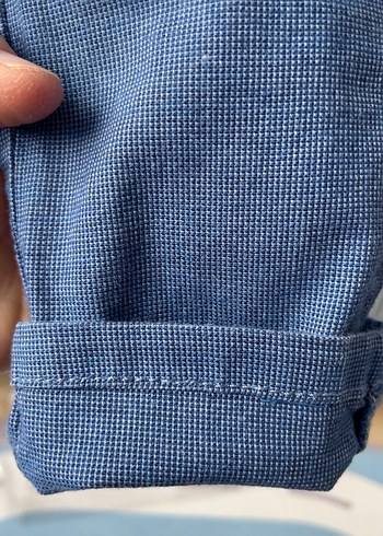 Erkek Çocuk bebek mavi canvas Pantolon - Görsel 6