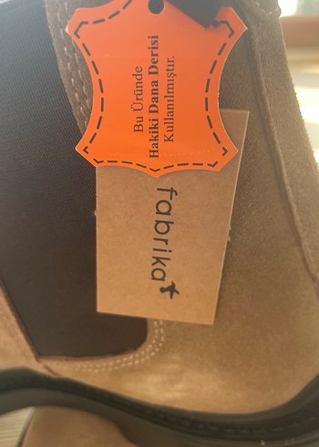 Erkek deri bot etiketli fabrika marka - Görsel 7