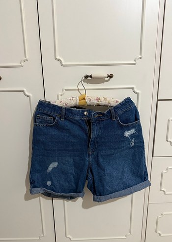 Kadın Mavi Kot Şort Defacto - Görsel 2