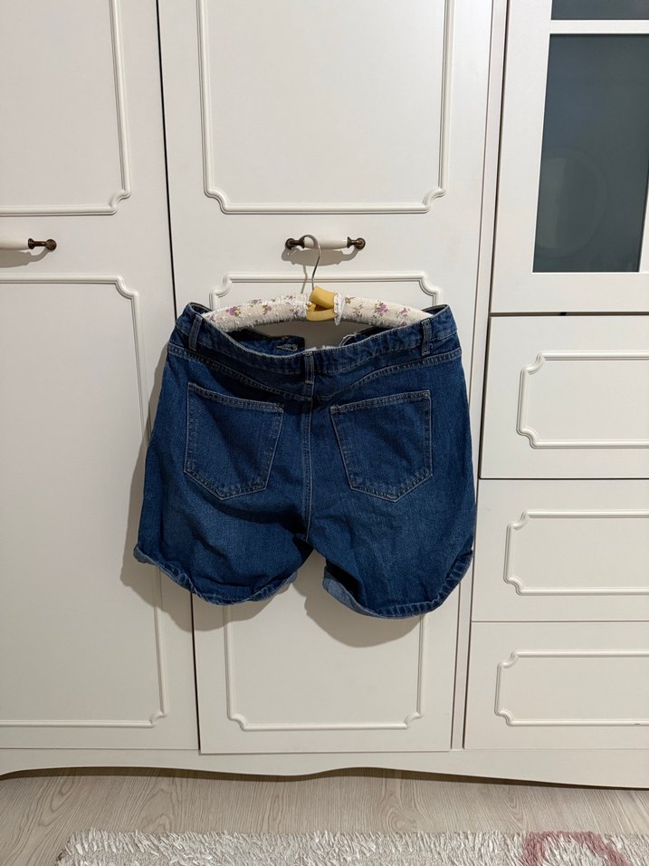 Kadın Mavi Kot Şort Defacto - Görsel 3
