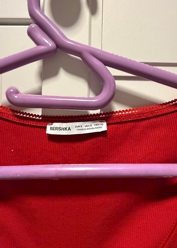 Kırmızı Bershka Crop Top - Görsel 3