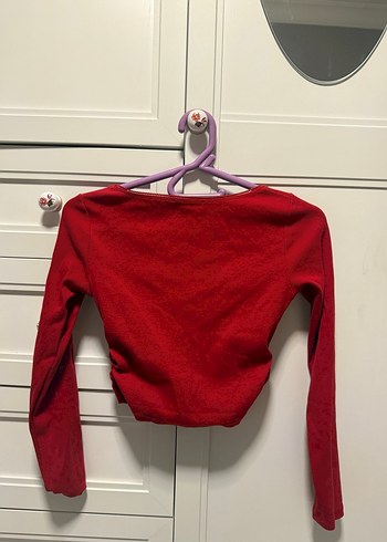 Kırmızı Bershka Crop Top - Görsel 4