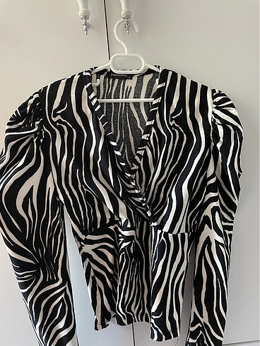 zebra desenli bluz