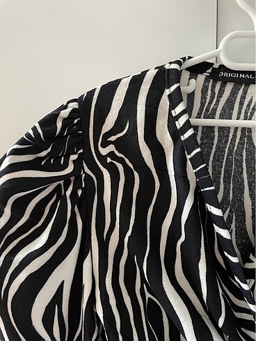 s Beden zebra desenli bluz