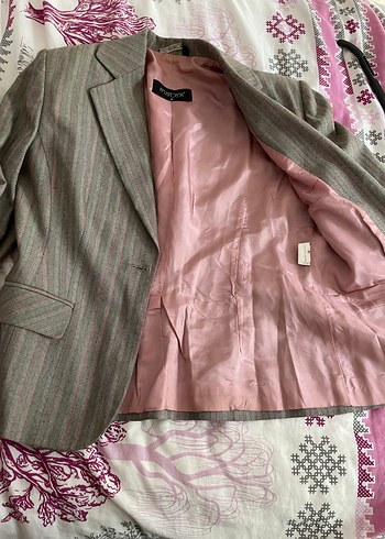 Mango Düğmeli Pembe Astarlı Kadın Blazer Ceket