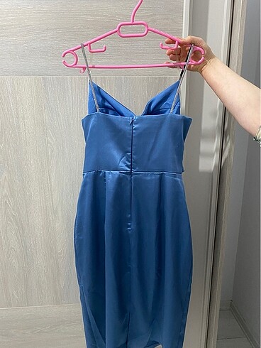 42 Beden mavi Renk nişan elbisesi
