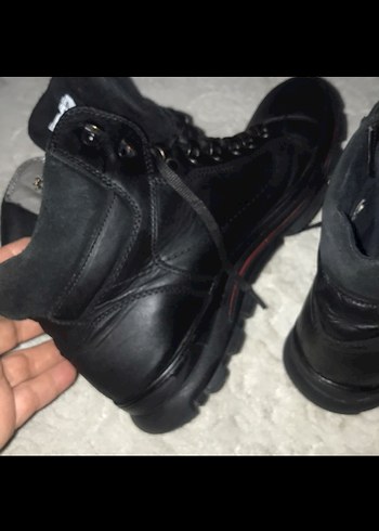 Siyah Erkek Biker Botları Velcro Detaylı - Görsel 5