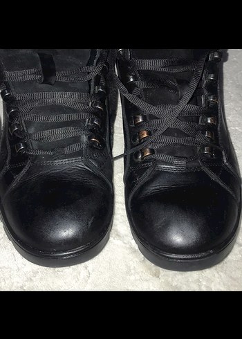 Siyah Erkek Biker Botları Velcro Detaylı - Görsel 2