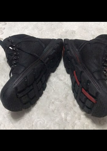 Siyah Erkek Biker Botları Velcro Detaylı - Görsel 4