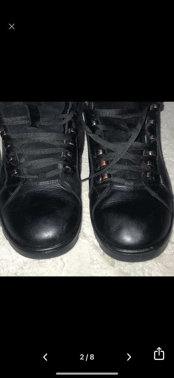 Siyah Erkek Biker Botları Velcro Detaylı - Görsel 2