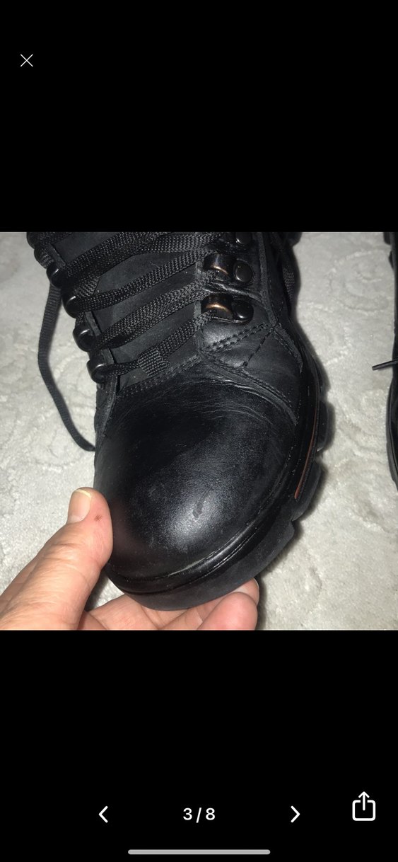 Siyah Erkek Biker Botları Velcro Detaylı - Görsel 3