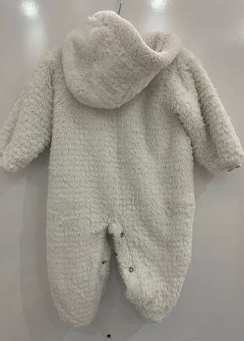 Gri Nakışlı Kürk Detaylı Bebek Tulumu - Görsel 2