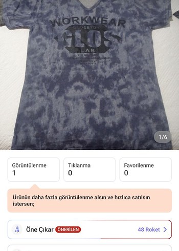 unisex muhtelif standart beden tişört 5 adet - Görsel 6