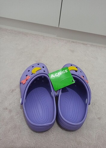 34 Beden Lila Crocs Çocuk Terlik