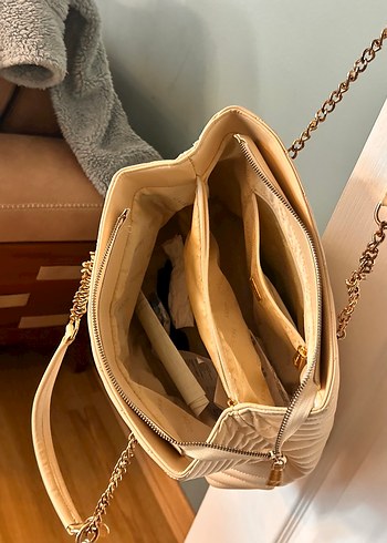 GUESS Bej Deri Kadın Çanta - Görsel 6