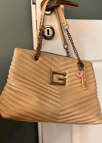 GUESS Bej Deri Kadın Çanta - Görsel 2
