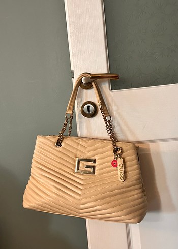 GUESS Bej Deri Kadın Çanta - Görsel 3