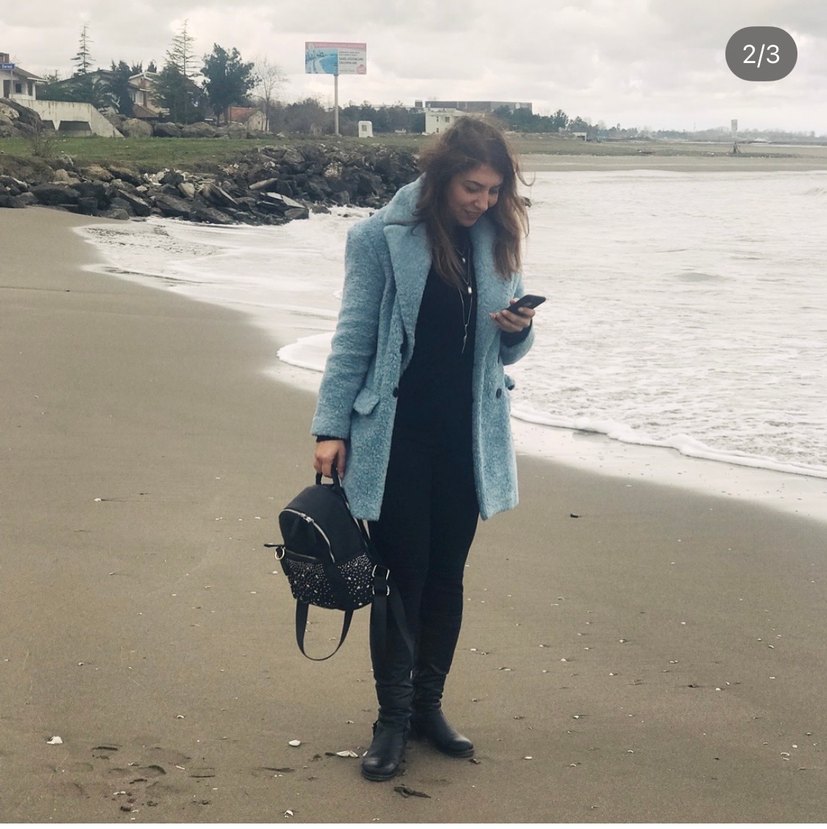 Mavi Peluş Kaban Zara - Görsel 2