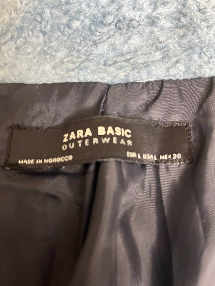 Mavi Peluş Kaban Zara - Görsel 4