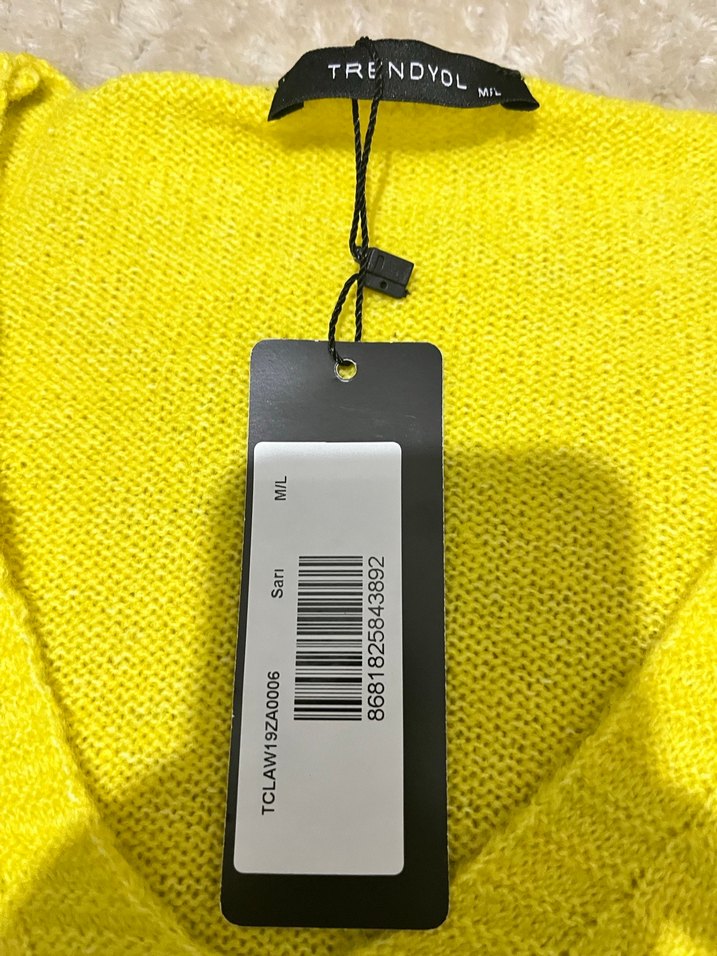 Trendyol Sarı Kadın Örgü Yün Kazak - Görsel 3