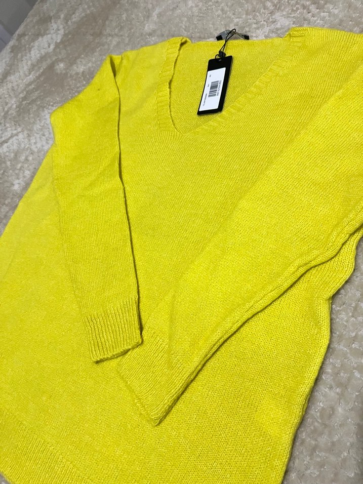 Trendyol Sarı Kadın Örgü Yün Kazak - Görsel 2