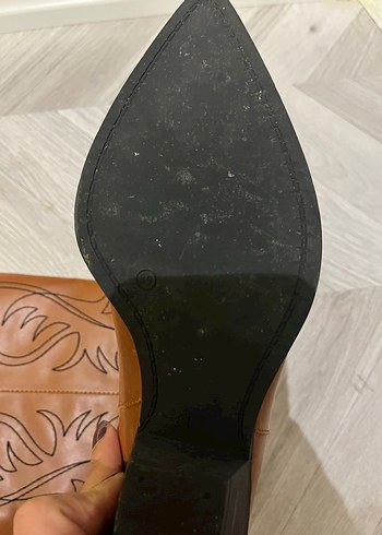 Kahverengi Deri Kadın Çizme - Görsel 4