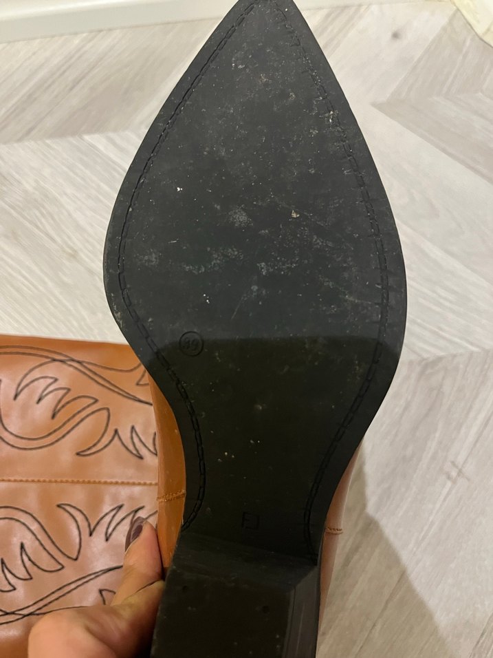 Kahverengi Deri Kadın Çizme - Görsel 4