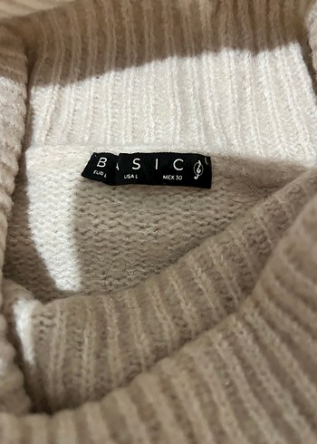 Pudra RengiKadın Boğazlı Triko Kazak - Görsel 4