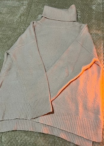 Pudra RengiKadın Boğazlı Triko Kazak - Görsel 3