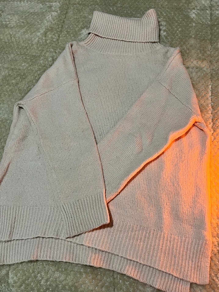 Pudra RengiKadın Boğazlı Triko Kazak - Görsel 3