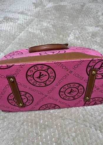 Pembe Baskılı Süet Kadın Çanta - Görsel 2