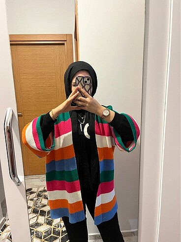 Çizgili Kimono Hırka