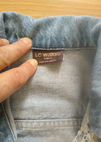 Düğmeli Mavi Kadın Denim Ceket - Görsel 5