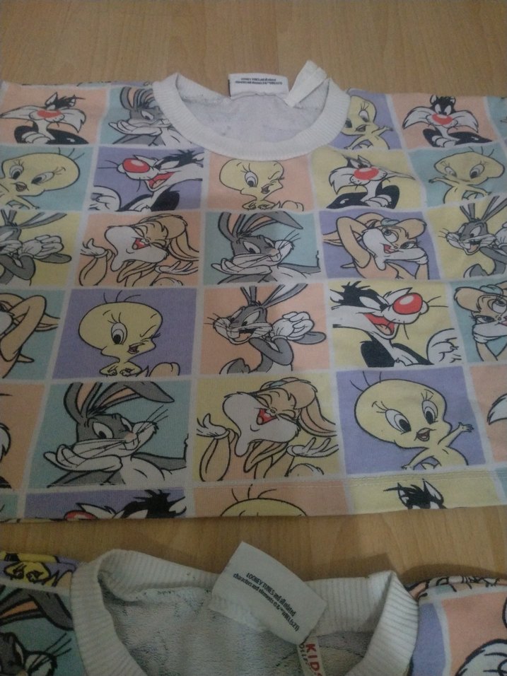 Kızlar için Renkli Baskılı Uzun Kollu Sweatshirt - Görsel 3