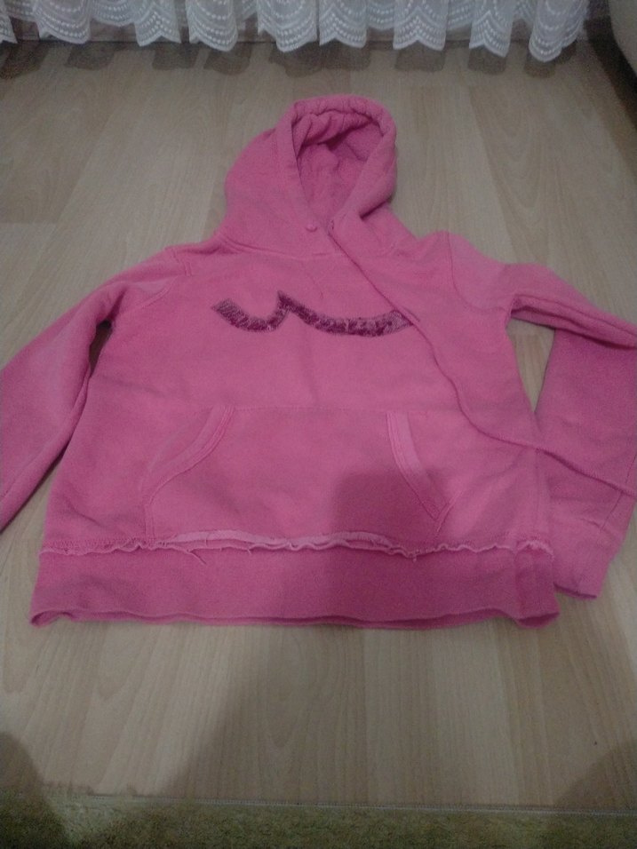 Pembe Kapüşonlu Kadın Sweatshirt - Görsel 3