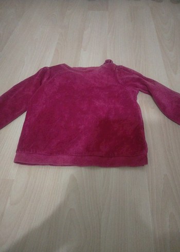 Bordo Bebek Kız Sweatshirt, Uzun Kollu - Görsel 3