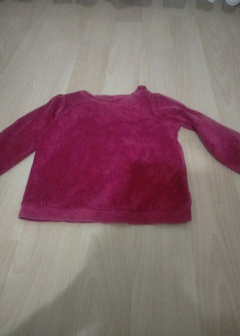 Bordo Bebek Kız Sweatshirt, Uzun Kollu - Görsel 4