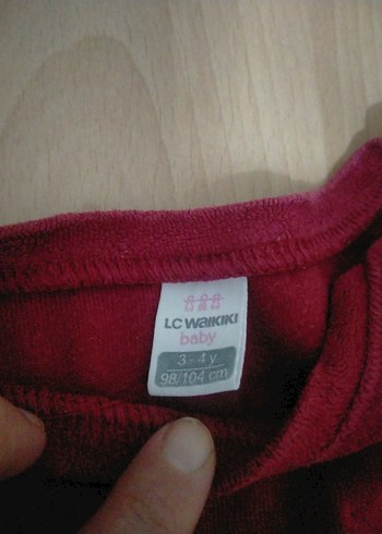 Bordo Bebek Kız Sweatshirt, Uzun Kollu - Görsel 2