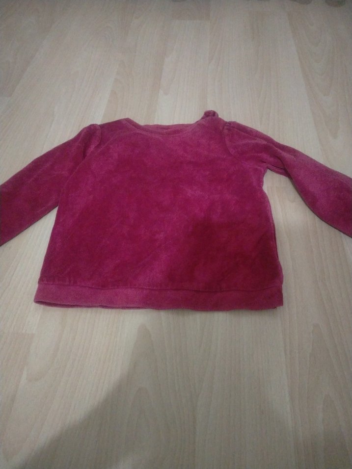 Bordo Bebek Kız Sweatshirt, Uzun Kollu - Görsel 3