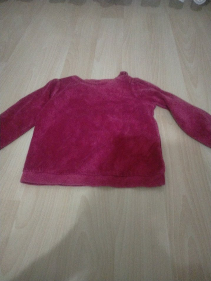 Bordo Bebek Kız Sweatshirt, Uzun Kollu - Görsel 4