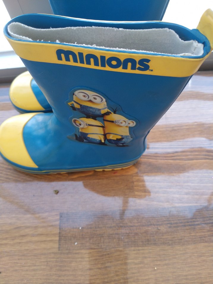 Minions Desenli Sarı Mavi Lastik Çocuk Çizmesi - Görsel 2