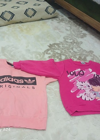 Kız Çocuk Pembe Baskılı Sweatshirt - Görsel 2