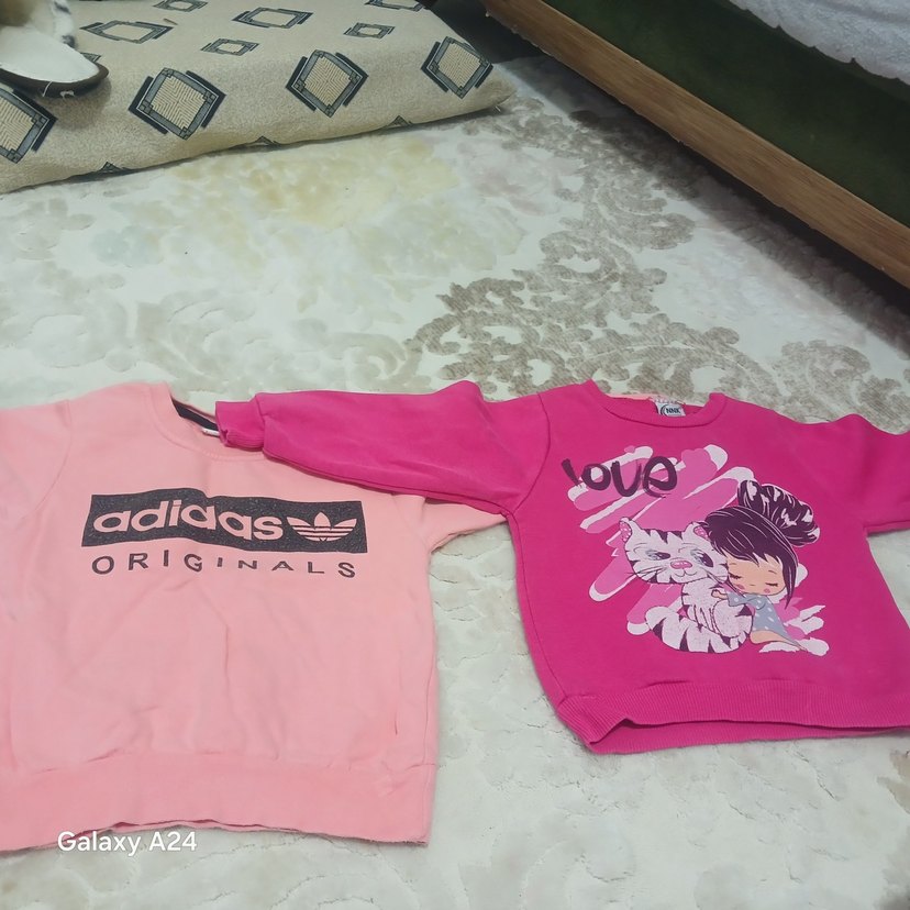Kız Çocuk Pembe Baskılı Sweatshirt - Görsel 2