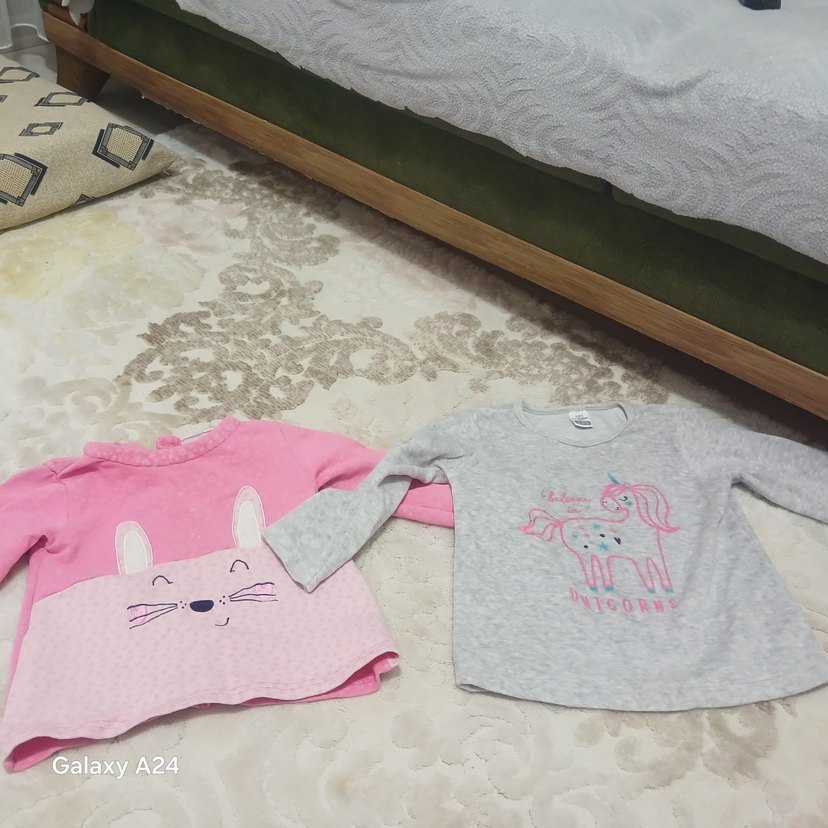 Kız Çocuk Uzun Kollu Baskılı Tişört - Görsel 2