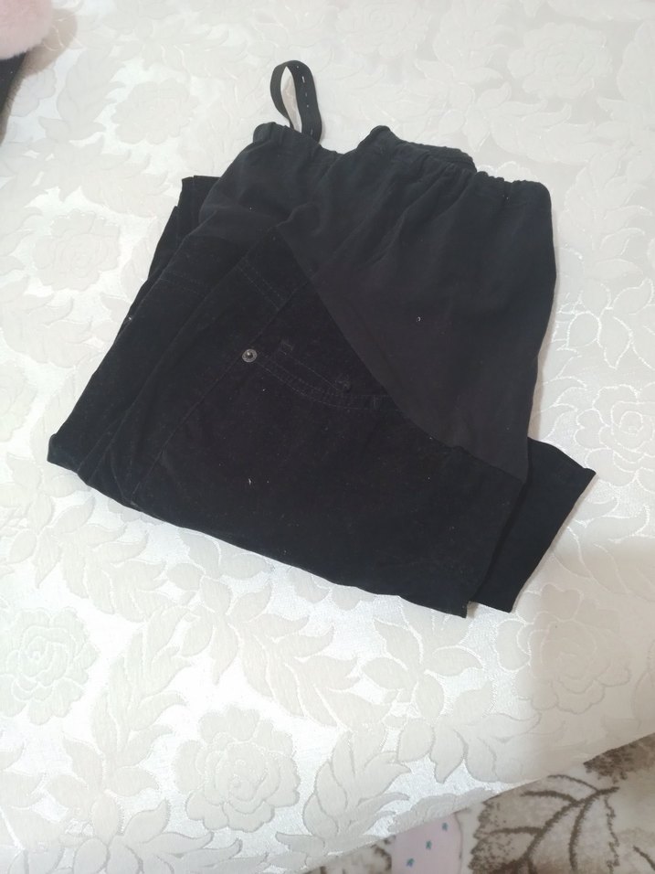 Siyah Rahat Kesim Hamile Kot Pantolon - Görsel 3