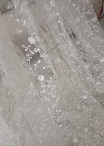 Nakışlı Beyaz Bohem Perde - Görsel 3