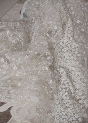 Nakışlı Beyaz Bohem Perde - Görsel 5