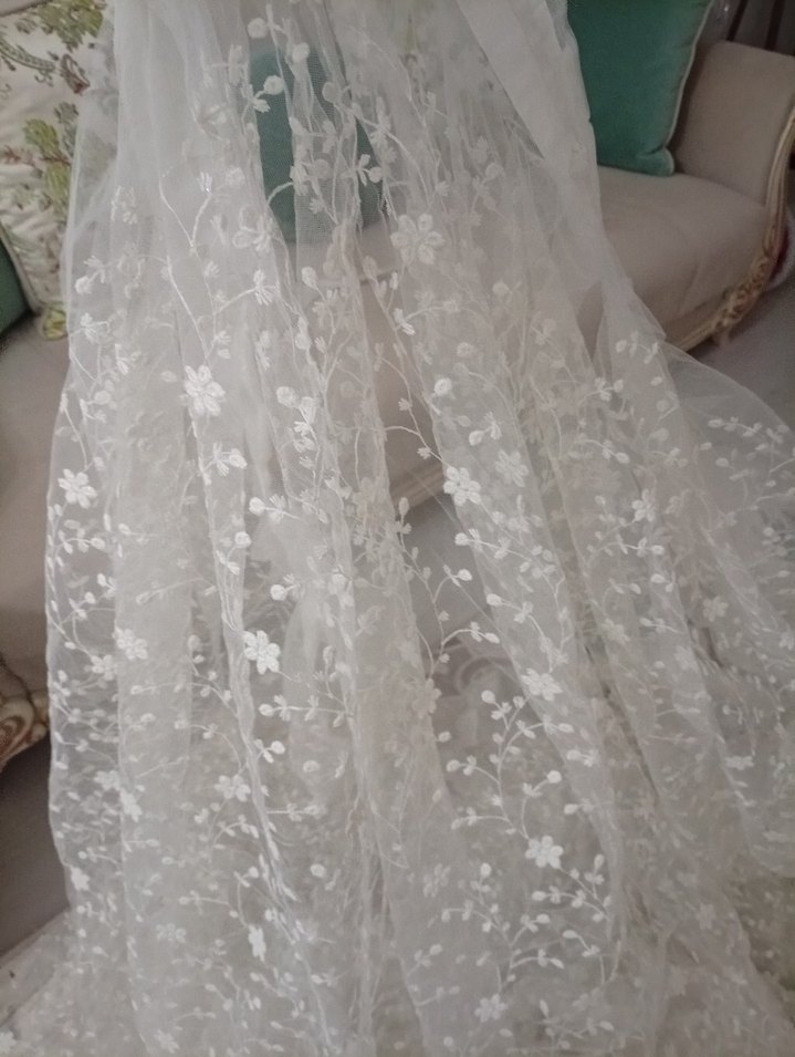 Nakışlı Beyaz Bohem Perde - Görsel 2