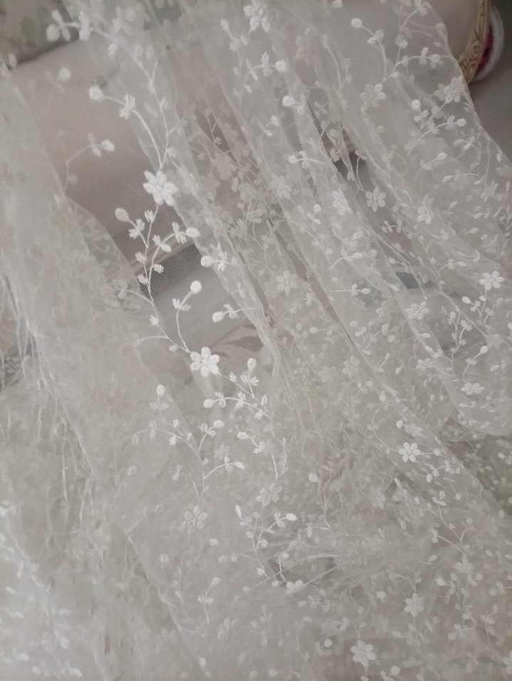 Nakışlı Beyaz Bohem Perde - Görsel 3