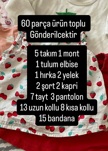 60 parça toplu verilcek